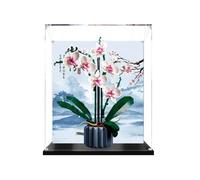 Gase de présentation en acrylique transparent pour modèle Le-go 10311 Orchidée - Boîte transparente - Boîte de rangement - Compatible avec modèle 10311 (vitrine uniquement) (version fond -3 mm)