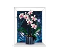 Gase de présentation en acrylique transparent pour modèle Le-go 10311 Orchidée - Boîte transparente - Boîte de rangement - Compatible avec modèle 10311 (vitrine uniquement) (version fond -2)