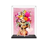 Gase de présentation en acrylique transparent pour modèle Le-go 10342 - Fleur rose violet - Boîte transparente - Boîte de rangement - Compatible avec le modèle 10342 (vitrine uniquement) (version