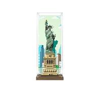Gase de présentation en acrylique transparent pour modèle Le-go 21042 Statue de la Liberté, boîte transparente, boîte de rangement, boîte de présentation, compatible avec le modèle 21042 (vitrine