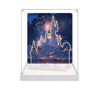 Gase de présentation en acrylique transparent pour modèle Le-go 40720 Castle - Boîte transparente - Boîte de rangement - Compatible avec modèle 40720 (vitrine uniquement) (version arrière-plan 1)