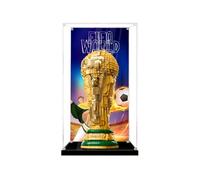Gase de présentation en acrylique transparent pour modèle Le-go 43020 Coupe du Monde - Boîte transparente - Boîte de rangement - Compatible avec modèle 43020 (vitrine uniquement) (version arrière-plan