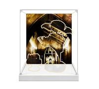 Gase de présentation en acrylique transparent pour modèle Le-go 76421 Little Elf - Boîte transparente - Boîte de rangement - Compatible avec modèle 76421 (vitrine uniquement) (version arrière-plan - 3