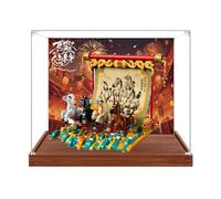 Gase de présentation en acrylique transparent pour modèle Le-go 80119 Handsome Horse - Boîte transparente - Boîte de rangement - Compatible avec modèle 80119 (vitrine uniquement) (version arrière-plan