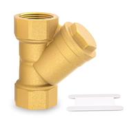 GASHER 2pièces Brass 1" Female Y Strainer Mesh Filter Valve for Water Oil Separation (Filtre en Y en laiton 1" femelle pour la séparation de l'eau et de l'huile)