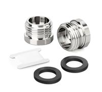 GASHER Lot de 2 bagues hexagonales réductrices en acier inoxydable, 3/4 x 1/2BSP, raccord de tuyau fileté 304, adaptateur de tuyau d'arrosage