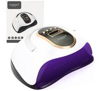 GASHIO Lampe UV pour ongles en gel - Lampe UV LED pour ongles en gel - Lampe à ongles LED - Lampe à ongles LED - Avec minuterie et capteur - Séchoir à ongles pour tous les vernis à ongles - 168 W