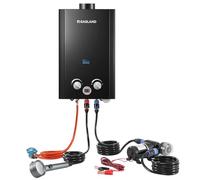 GASLAND BE264BQ120 Chauffe-eau sans réservoir Chauffe-eau à gaz de 10 litres avec pompe à eau pour l'extérieur Butane (28-30 mbar)/Propane (37 mbar) pour le camping, le camping-car, la grange