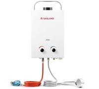 GASLAND BS158 Chauffe-eau instantané sans réservoir 6 l 50 mbar Chauffe-eau à gaz portable avec poignée pliable Chauffe-eau GPL pour douche de camping/excursion en camping-car/cheval de lavage