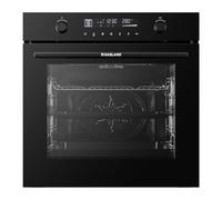 GASLAND ES616321DGB Four encastrable 74 l, 60 cm, 16 fonctions, chauffage rapide, Air Fry, nettoyage à la vapeur d'eau, tiroir télescopique et molette rétractable, air chaud, sécurité enfant, noir