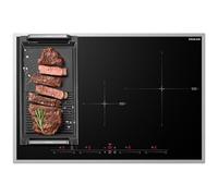 GASLAND IH774BFB Plaque de Cuisson Induction encastrable 77 cm, 4 foyers avec cadre en inox, zone spéciale BBQ, PowerBoost, 7000W (Poêle non incluse)