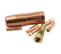Gasless pour mig Nozzle Kit Brass 0.6-1.2mm Tips Gasless pour(0.9mm) | Fits pour century FC90, Easy Weld, Ti Easy Flux, gasless flux core, 7-piece set, brass construction