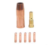Gasless pour mig Nozzle Kit Brass 0.6-1.2mm Tips Gasless pour(1.0mm) | Fits pour century FC90, Easy Weld, Ti Easy Flux, gasless flux core, 7-piece set, brass construction