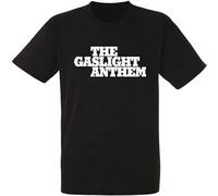 Gaslight Anthem Logo Black Mens T-Shirt Men Rock Band Tee Shirt Manches Courtes(XX-Large)