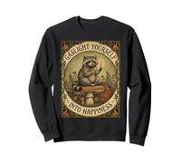 Gaslight Yourself Into Happiness Funny Raton Laveur Vintage Meme Sweatshirt