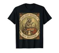Gaslight Yourself Into Happiness Funny Raton Laveur Vintage Meme T-Shirt
