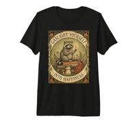 Gaslight Yourself Into Happiness Funny Raton Laveur Vintage Meme T-Shirt Haut de Gamme