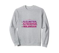 Gaslighting, Gatekeeping, Girlboss : Trendy Slogan Sweatshirt, Unisexe pour Adultes, Gris Chiné, M