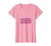 Gaslighting, Gatekeeping, Girlboss : Trendy Slogan T-Shirt, Femme, Rose, XXL