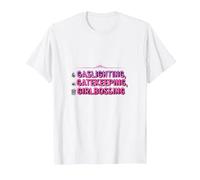 Gaslighting, Gatekeeping, Girlboss : Trendy Slogan T-Shirt, Homme, Blanc, 6XL