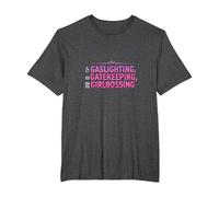 Gaslighting, Gatekeeping, Girlboss : Trendy Slogan T-Shirt, Homme Grandes Tailles, Chiné Foncé, 2X Tall
