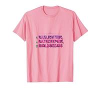 Gaslighting, Gatekeeping, Girlboss : Trendy Slogan T-Shirt, Homme, Rose, L