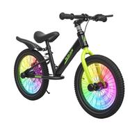 GASLIKE Draisienne 16 pouces à partir de 5-8 ans pour grands enfants, draisienne avec frein, selle réglable en hauteur et pneus pneumatiques, cadre en acier au carbone avec béquille, vélo enfant pour