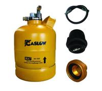 Gaslow Pack Bouteille GPL Rechargeable 2.7Kg + Lyre + Boîte de Transfert Noire + Adaptateur Europe