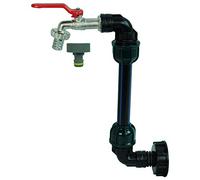 GASMIS IBC Col de Cygne 3/4 avec Raccord S60x6 - Robinet 3/4, IBC Adaptateur pour Cuve Récupération d'Eau de Pluie 1000 Litres avec Raccord Rapide et Embout de Tuyau, Modèle Vert, 1 piece