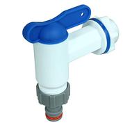GASMIS Lot de 5 - Robinet Fileté Mâle 3/4'' 26,4 mm pour Collecteur Récupérateur Eau Pluie, Robinet de Rechange pour Citerne d'eau - Joint et Nez de Robinet Rapide, Blanc