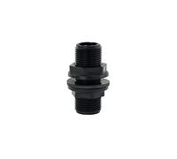 GASMIS Traversée de Cuve en Polypropylène, Trop Plein 1/2" Mâle - 21mm, Passe Paroi avec écrou et Joint d’étanchéité, Lot de 2