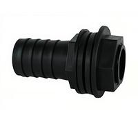GASMIS Trop Plein - Embout Cannelé pour Jumelage Cuves et Trop Plein - 3/4" 26 mm x 25 mm (Tuyau) - 2 Joints, pour Cuve Eau, Tonneau, Citerne - 1 Pièce