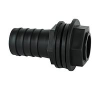 GASMIS Trop Plein - Embout Cannelé pour Jumelage Cuves et Trop Plein - 3/4" 26 mm x 25 mm (Tuyau) - 2 Joints, pour Cuve Eau, Tonneau, Citerne - Lot de 2