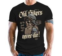 Gasoline Bandit Pour les plus anciens motocyclistes - Old Bikers Never Die, Noir , XL