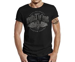 Gasoline Bandit T-shirt Biker Racer : Wheels on fire