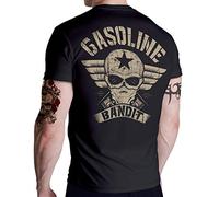 Gasoline Bandit T-shirt de motard, tshirt Racer avec logo, Noir , XXXXL