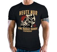 Gasoline Bandit T-Shirt Homme Motard Biker “Aujourd’Hui Juste Une Petite Balade”, Cadeau Original, Qualité Supérieure, Impression Durable, Confortable, Fabrication Allemande, XXXL