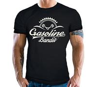 GASOLINE BANDIT T-shirt motard avec logo MMXV pour motard, Logo 02, XXL