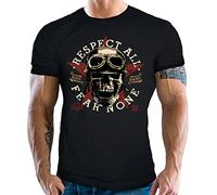 Gasoline Bandit T-shirt original Hot Rod Rockabilly Biker Moto : Respect All, Respect, L