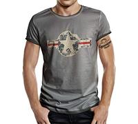 Gasoline Bandit T-Shirt US Army - USA Flag Vintage Air Force | Gris, Motif Air Force, Taille XL