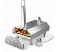 GasOne Four à pizza d'extérieur - 30,5 cm - Four à pizza portable à granulés de bois - Four à pizza pour fête, camping-car, camping - Machine à pizza en acier inoxydable