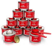 GASONE Lot de 12 mèches de carburant de cuisson en acier inoxydable rouge pour chafing dish de 6 heures