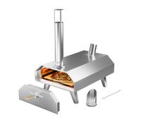 GasOne PZW-12A Four à pizza à granulés de bois 30,5 cm Four à pizza portable en acier inoxydable - Portable fête, hayon, jardin, camping