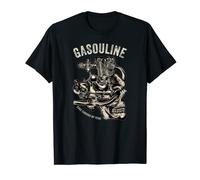 Gasouline Tête de mort et moteur de moto pour homme T-Shirt