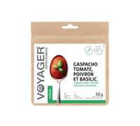 Gaspacho tomate, poivron et basilic