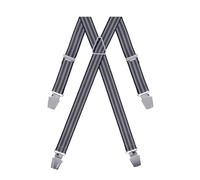 Gaspard Bretelles Homme Fines Géométriques - Elastique Résistant et Pinces Extra Fortes - Modèle en X - Fait en France - Taille Ajustable max 130cm - Garantie à Vie