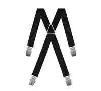 GASPARD Bretelles Homme Fines Pois noir et blanc