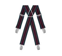 Gaspard Bretelles Homme Larges - Elastique Résistant et Clips Extra Fort - Modèle en X - Made in France - Taille Ajustable max 130cm - Garantie à Vie