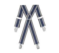 Gaspard Bretelles Homme Larges Rayé Bleu et Vert