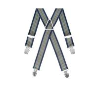 Gaspard Bretelles Homme Larges Rayé Gris Vert